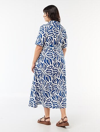 Abito a camicia a maniche corte con motivo