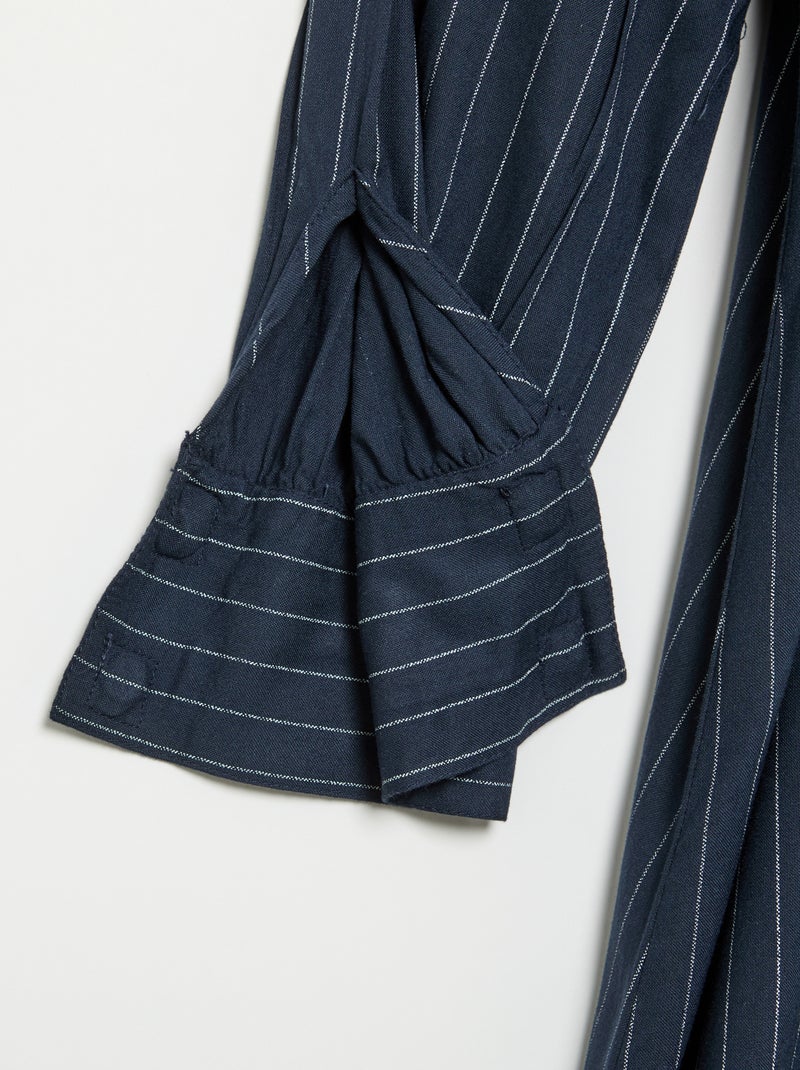 Abito a camicia lungo facile da indossare Blu - Kiabi