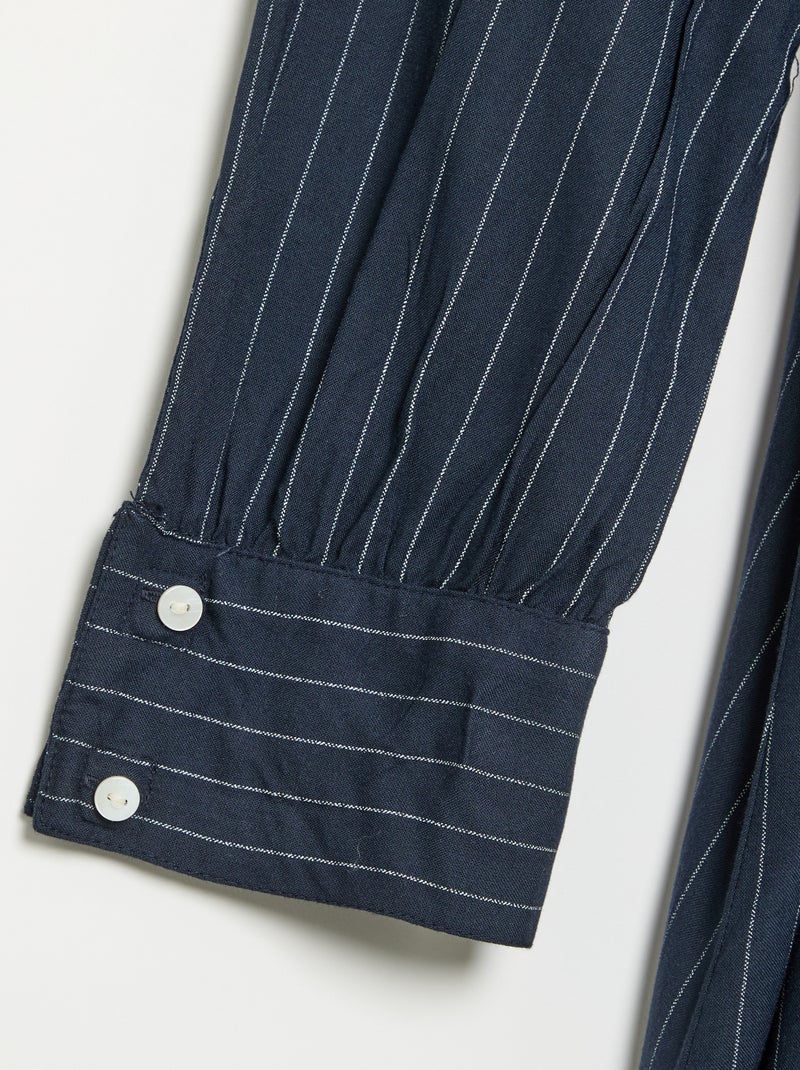 Abito a camicia lungo facile da indossare Blu - Kiabi