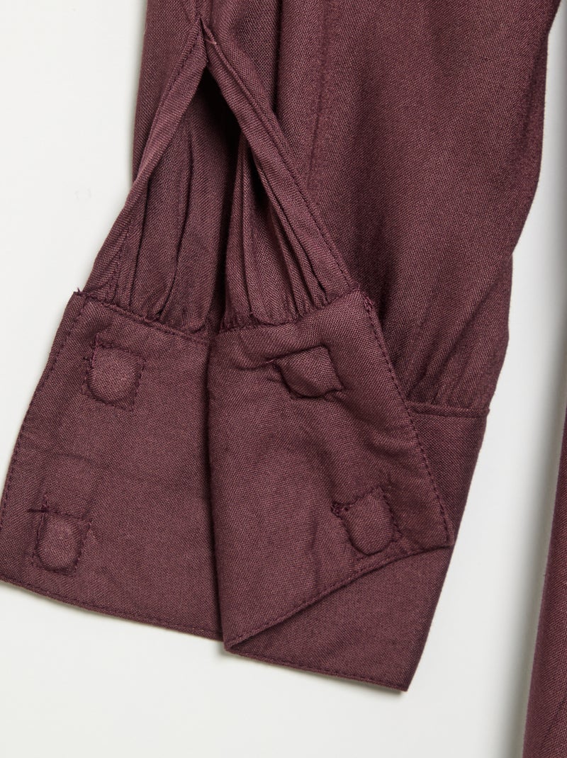 Abito a camicia lungo facile da indossare Viola - Kiabi