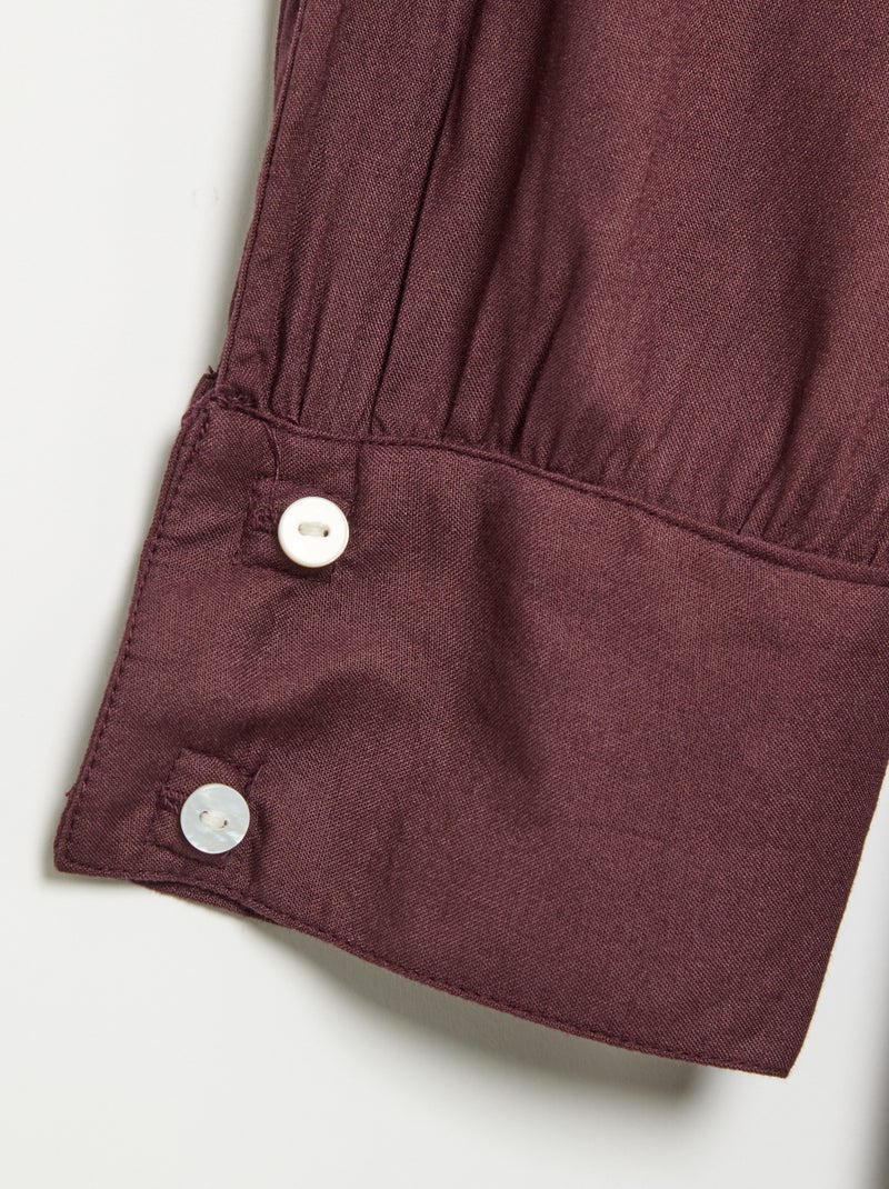 Abito a camicia lungo facile da indossare Viola - Kiabi