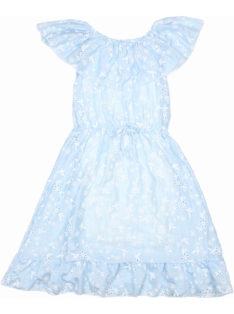 Abito a fiori - Kids Star Blu chiaro - Kiabi