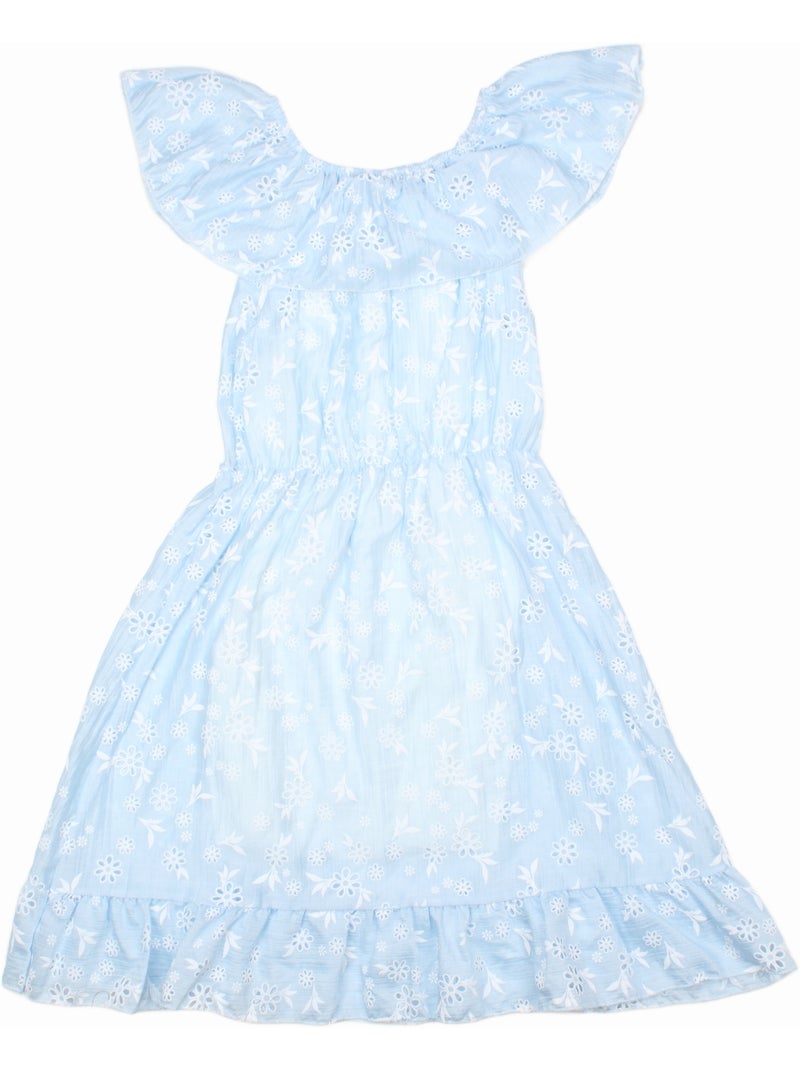 Abito a fiori - Kids Star Blu chiaro - Kiabi