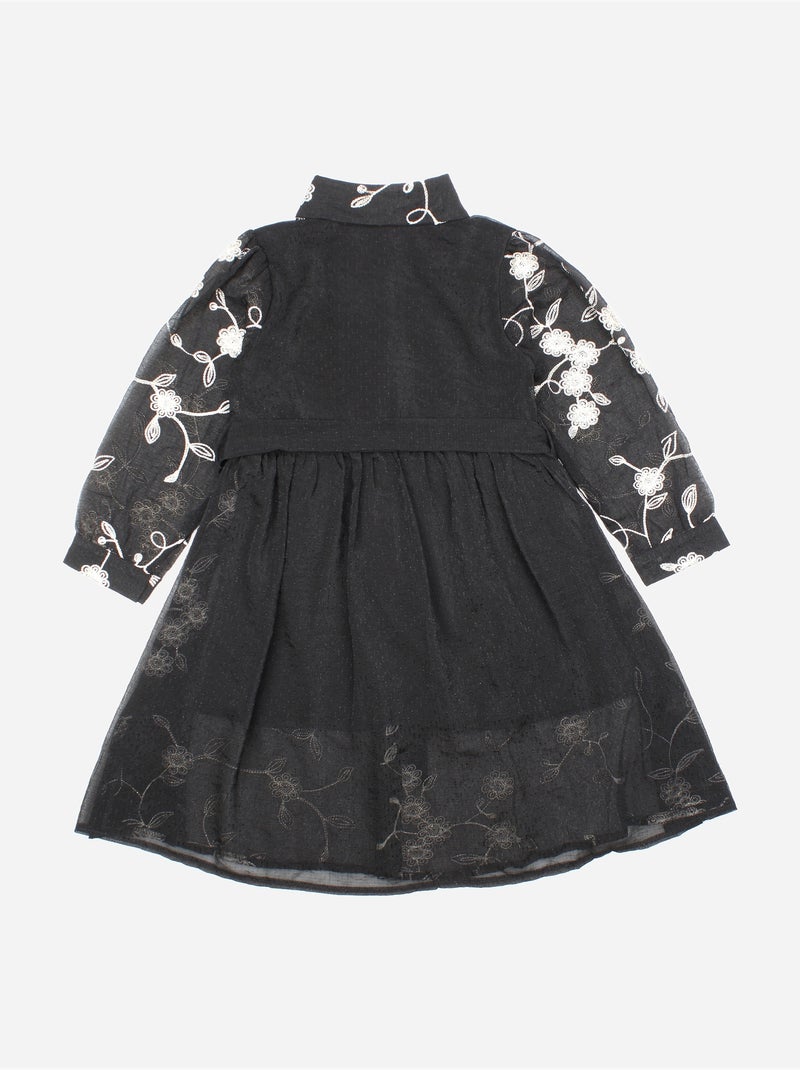 Abito a fiori - Kids Star Nero - Kiabi