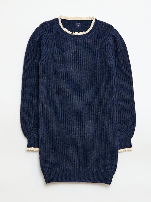 Abito a maglia con colletto in pizzo - Kiabi