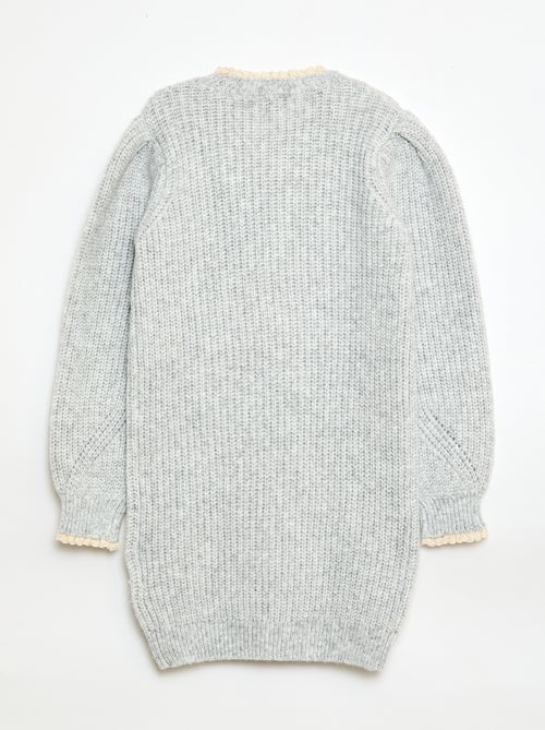 Abito a maglia con colletto in pizzo - Kiabi