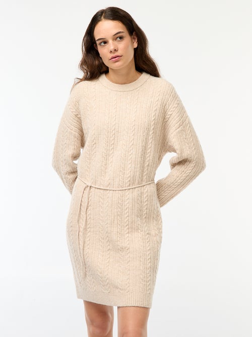 Abito a maglia con trecce - Kiabi