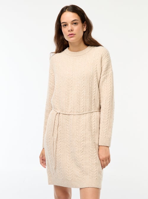 Abito a maglia con trecce - Kiabi