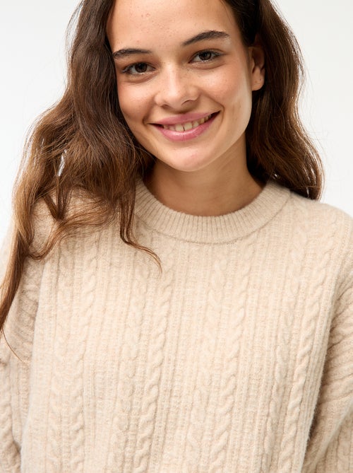 Abito a maglia con trecce - Kiabi