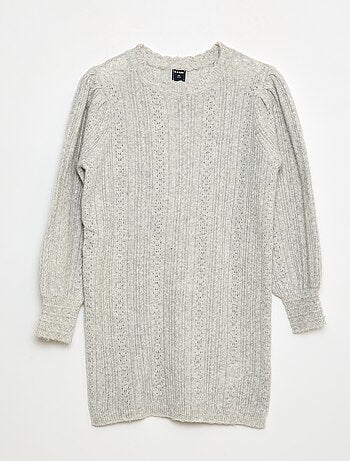 Abito maglione in maglia traforata