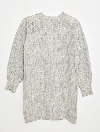 Abito maglione in maglia traforata