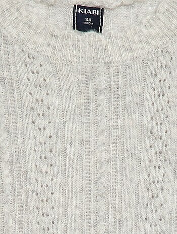 Abito maglione in maglia traforata