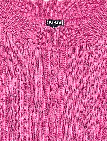 Abito maglione in maglia traforata