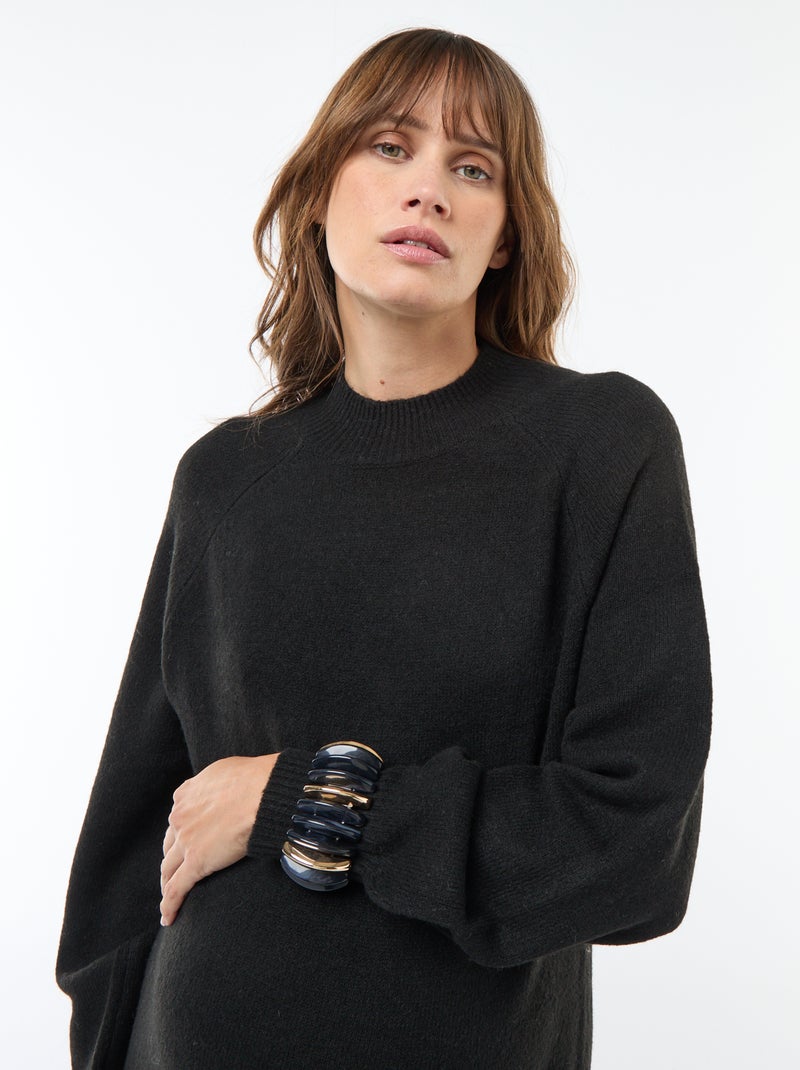Abito a maglia premaman Nero - Kiabi