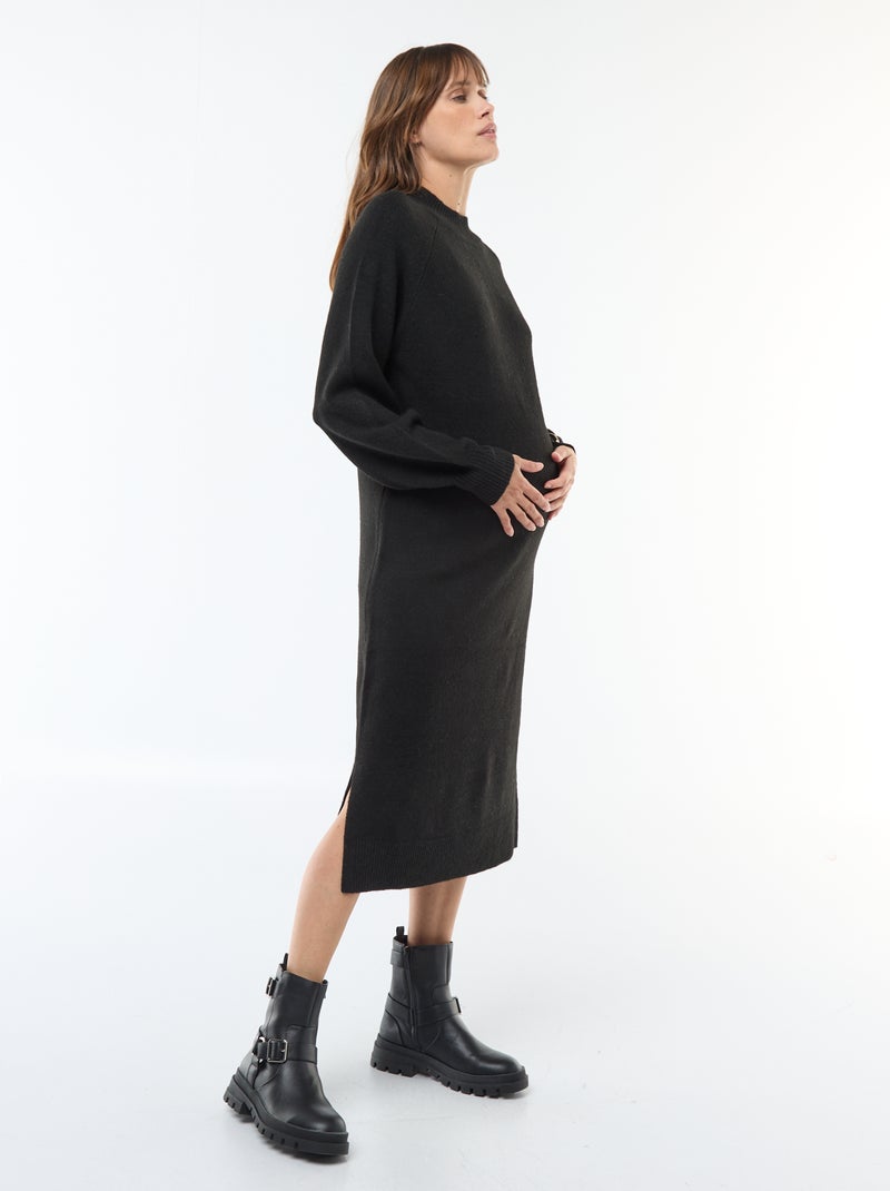 Abito a maglia premaman Nero - Kiabi