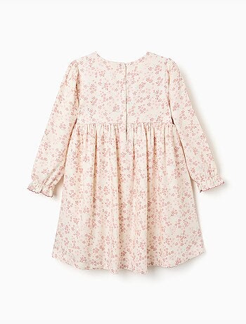 Abito a manica lunga floreale con fodera