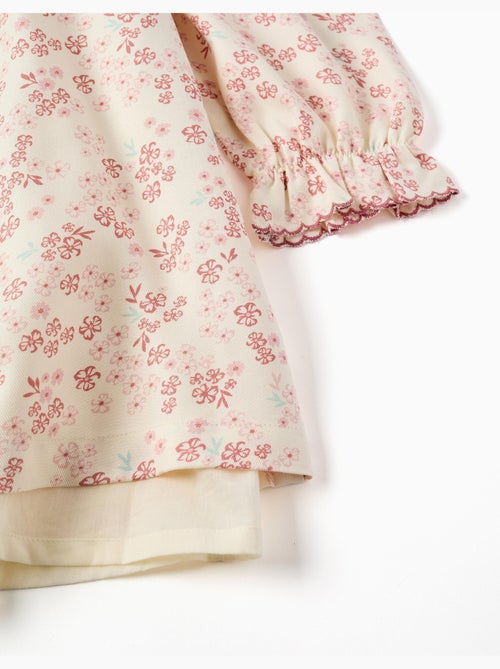 Abito a manica lunga floreale con fodera - Kiabi