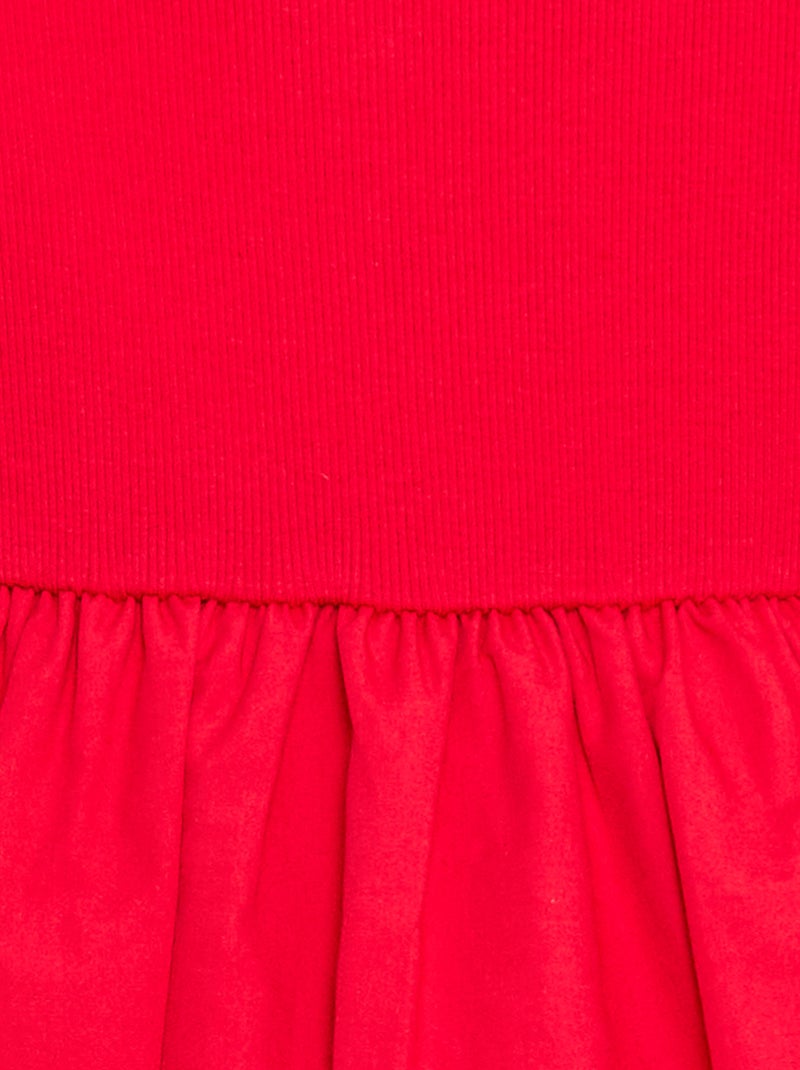 Abito a maniche corte a palloncino Rosso - Kiabi