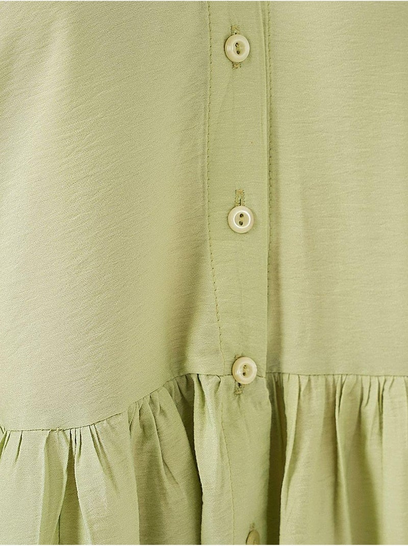 Abito a maniche corte con bottoni bdart Verde smeraldo - Kiabi