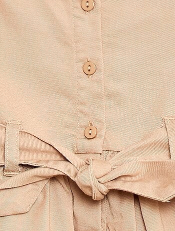 Abito a maniche corte con cintura da annodare