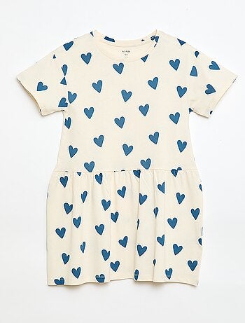 Abito a maniche corte con motivo