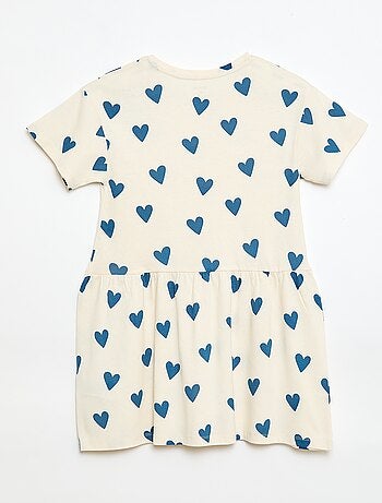 Abito a maniche corte con motivo