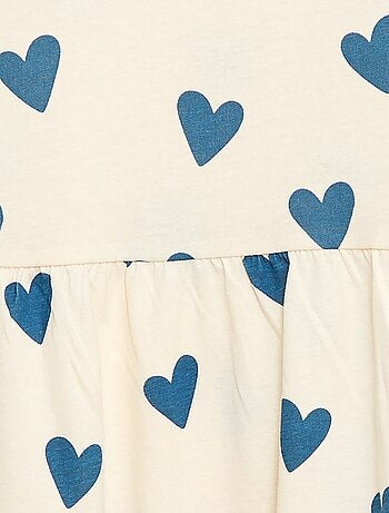 Abito a maniche corte con motivo