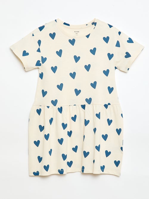 Abito a maniche corte con motivo - Kiabi