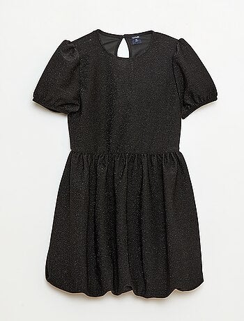 Abito a maniche corte con paillettes all over