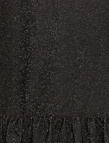 Abito a maniche corte con paillettes all over