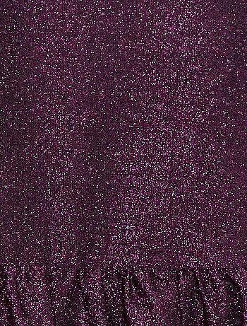 Abito a maniche corte con paillettes all over