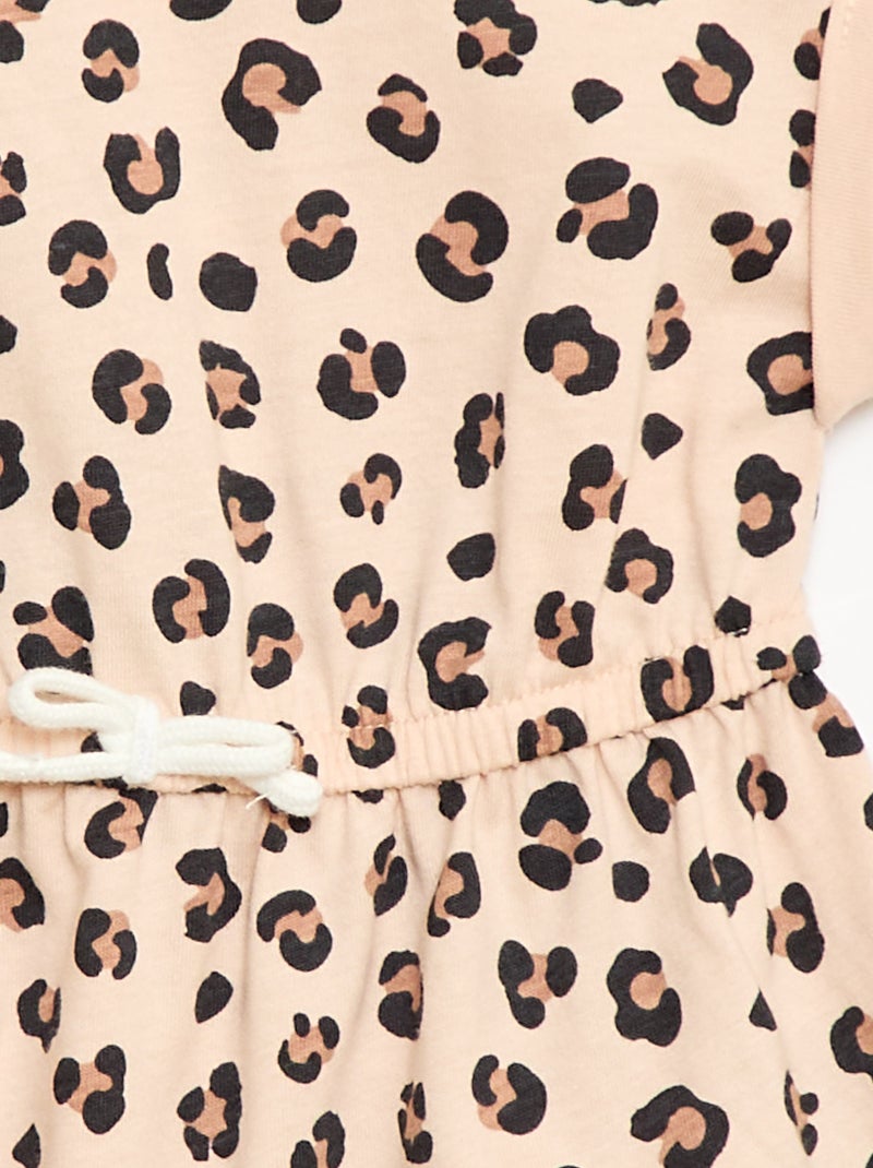 Abito a maniche corte in jersey di cotone Beige - Kiabi