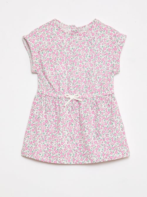 Abito a maniche corte in jersey di cotone - Kiabi