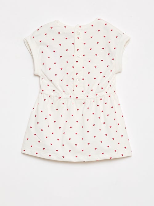 Abito a maniche corte in jersey di cotone - Kiabi