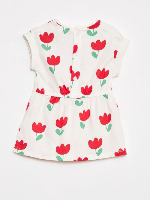 Abito a maniche corte in jersey di cotone - Kiabi