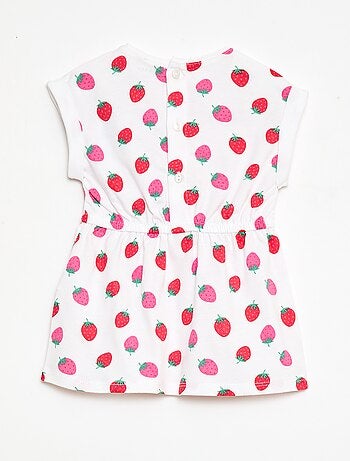 Abito a maniche corte in jersey di cotone