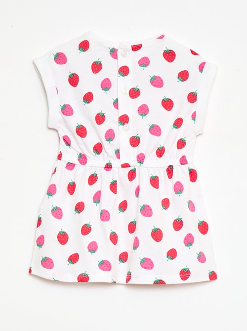 Abito a maniche corte in jersey di cotone - Kiabi