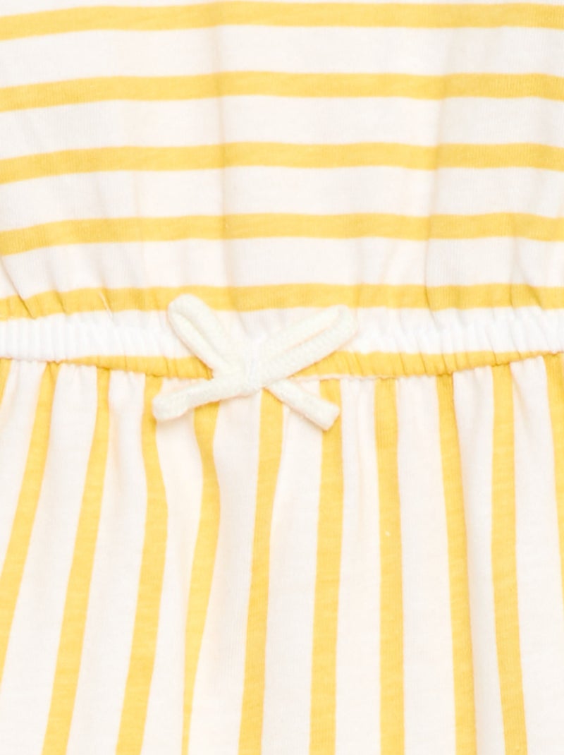 Abito a maniche corte in jersey di cotone Giallo - Kiabi