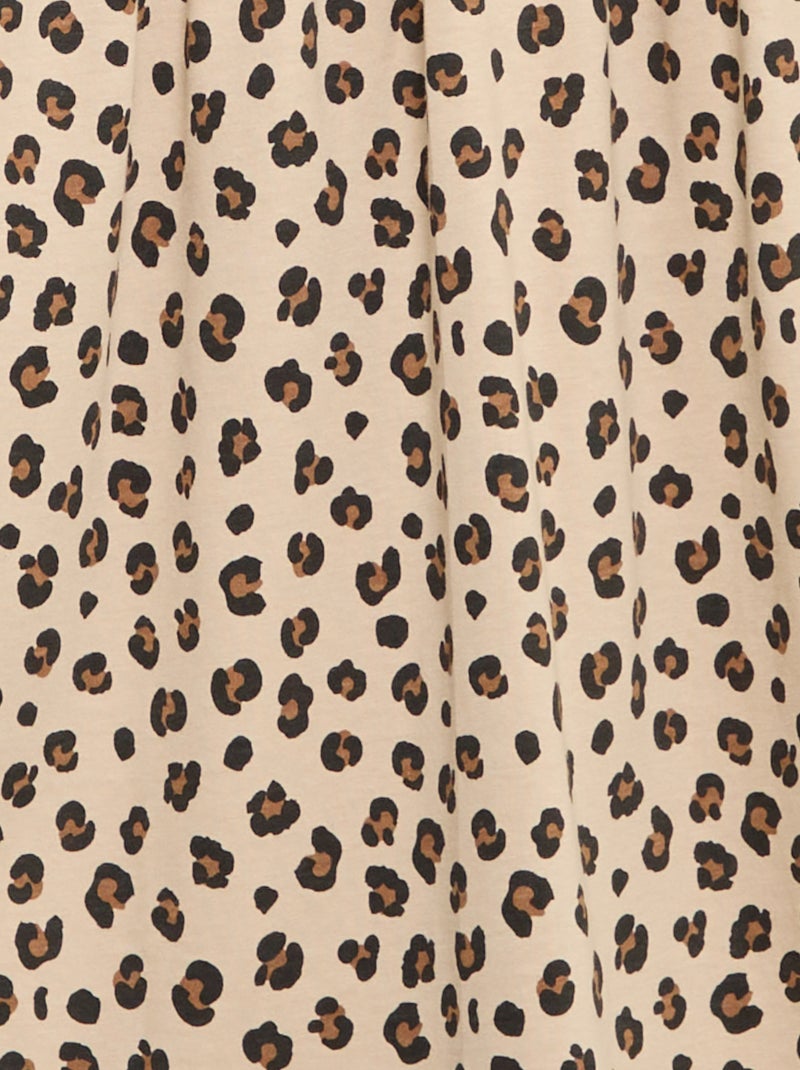 Abito a maniche lunghe in jersey di cotone Beige - Kiabi