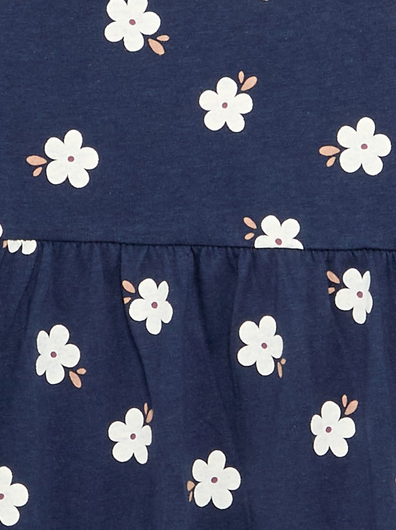 Abito a maniche lunghe in jersey di cotone Blu - Kiabi