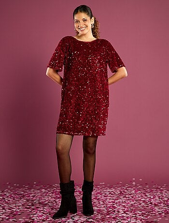 Abito a paillettes con schiena annodata