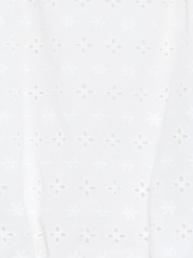 Abito a palloncino con ricami sangallo Bianco - Kiabi