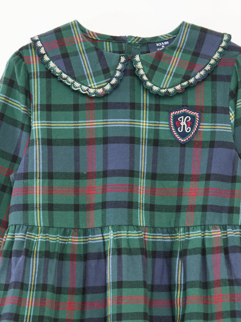 Abito a quadri 'Kiabi & Catherine Painvin' in cotone Verde - Kiabi