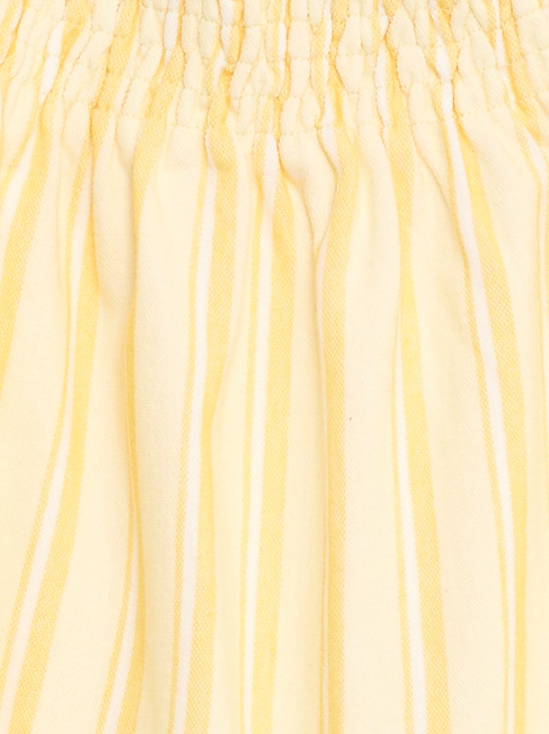 Abito a righe con bretelline Giallo - Kiabi