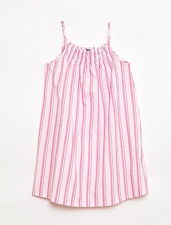 Abito a righe con bretelline