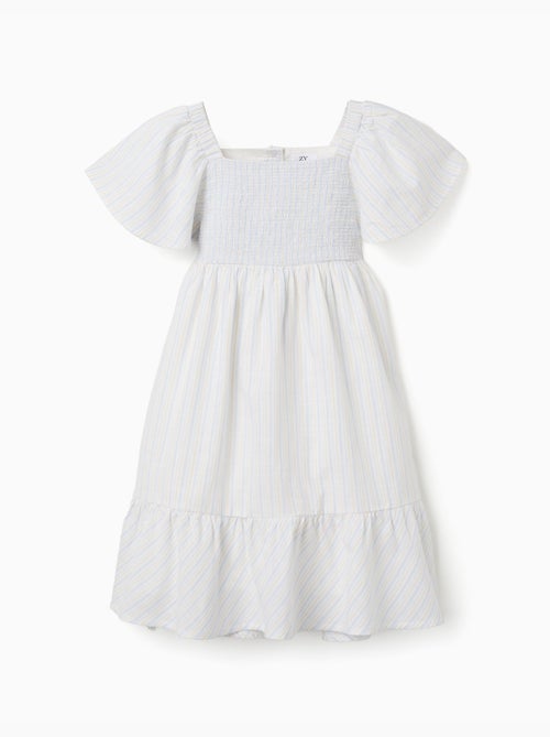 Abito a righe in cotone con fodera B&S - Kiabi