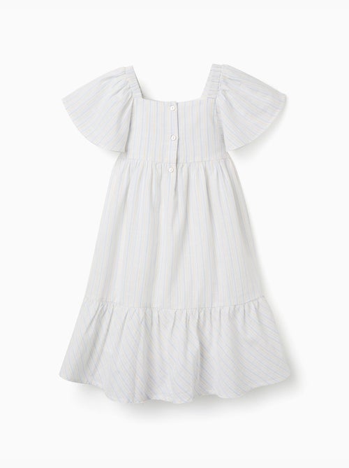 Abito a righe in cotone con fodera B&S - Kiabi