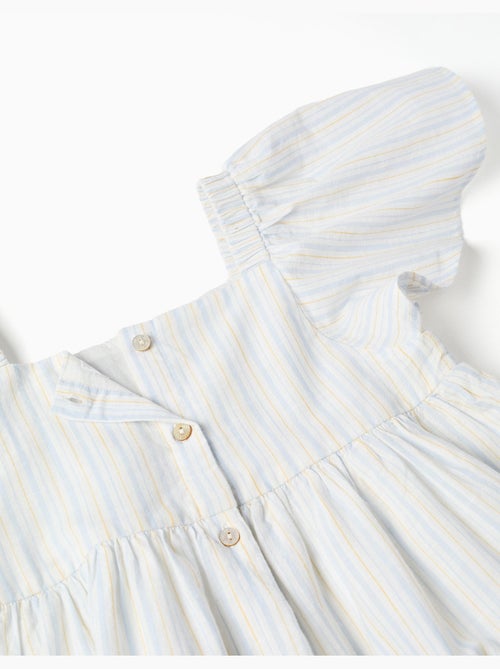 Abito a righe in cotone con fodera B&S - Kiabi