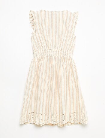 Abito a righe in lino e cotone