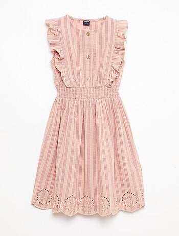 Abito a righe in lino e cotone